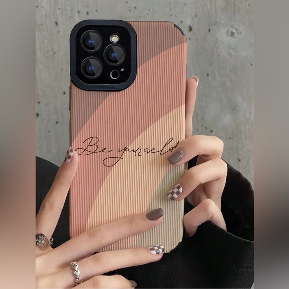 Apple IPhone 15  / 15 Pro Phone Case Vertical PU Leather Neutral Rainbow Pattern